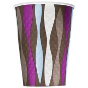 Стакан одноразовый бумажный 300/430 мл, диаметр 90 мм, конгрев/печать, «Волна», КОМПЛЕКТ 50 шт., WELDAY (ВЭЛДЭЙ), 702699
