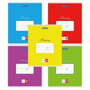 Тетрадь 24 л. BRAUBERG КЛАССИКА, линия, обложка картон, АССОРТИ (5 видов), 107786