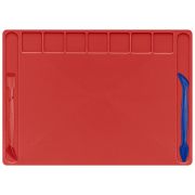 Доска для лепки А4, 280х200 мм, BRAUBERG KIDS, красная, 7 отделений для пластилина, 2 стека, 274257