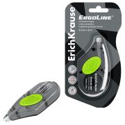 Корректирующая лента ERICH KRAUSE «ErgoLine», с резиновой вставкой, 5 мм х 8 м, серый, 5360, 53604