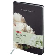 Блокнот А5 (143x210 мм), BRAUBERG VISTA «Bloom», под кожу, твердый, срез фольга, 80 л., 112071