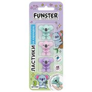 Ластик-топпер для карандаша FUNSTER (ФАНСТЕР) «КОАЛЫ», НАБОР 3 штуки, пастельные цвета ассорти, блистер, 274013