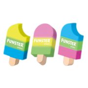 Ластик фигурный FUNSTER (ФАНСТЕР) «АЙСКРИМ», 55х29х12 мм, цвета ассорти, экологичный ПВХ, пакет, 274015