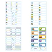 Наклейки бумажные «Подпишу всё» для мальчиков, НАБОР 4 листа А5, 113 наклеек, HATBER, 094173