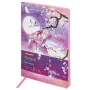 Блокнот А5 (143x210 мм), BRAUBERG VISTA «Sakura», под кожу, гибкий, 80 л., 112076