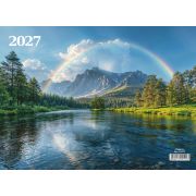 Календарь квартальный на 3-х спиралях 3-х блочный 2027 «Радуга», Lamark