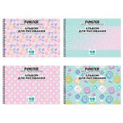 Альбом д/рис. А4 40л., гребень, обложка картон, BRAUBERG, 205х290мм, кросс-серия «КОШАЧЬИ ЛАПКИ», 107520