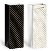 Пакет подарочный под бутылку (1штука) 13х9x36см (B) «Leather Bottle Bag», ассорти, ЗОЛОТАЯ СКАЗКА, 700802