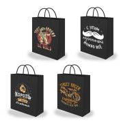 Пакет подарочный (1 штука) 18х10х23см (M) «Man Collection», ассорти, крафт, ЗОЛОТАЯ СКАЗКА, 700804