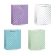 Пакет подарочный (1 штука) 18х10х23см (M) «Leather Bag», ассорти, с тиснением, ЗОЛОТАЯ СКАЗКА, 700811