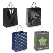 Пакет подарочный (1 штука) 26х13х32см (L) «Man Style», ассорти, фольга, выборочный лак, ЗОЛОТАЯ СКАЗКА, 700813