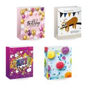 Пакет подарочный (1 штука) 26х13х32см (L) «Party Collection», ассорти, глиттер, фольга, ЗОЛОТАЯ СКАЗКА, 700817