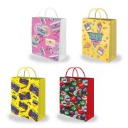 Пакет подарочный (1 штука) 26х13х32см (L) «I Love 90th», ассорти, ламинированный, ЗОЛОТАЯ СКАЗКА, 700819