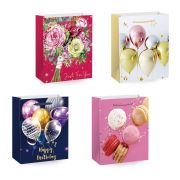 Пакет подарочный (1 штука) 41х19х49см (XXL) «Super Jumbo», ассорти, глиттер, фольга, ЗОЛОТАЯ СКАЗКА, 700829