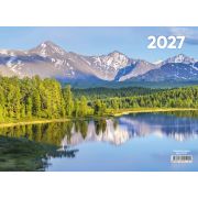 Календарь квартальный на 3-х спиралях 3-х блочный 2027 «Голубое озеро», Lamark