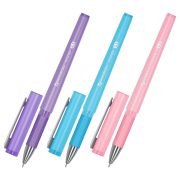 Ручка гелевая с грипом BRAUBERG «VIVID PASTEL», СИНЯЯ, корпус ассорти, игольчатый узел 0,5 мм, линия письма 0,35 мм, 144539