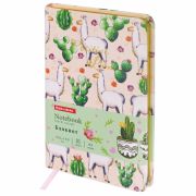 Блокнот МАЛЫЙ ФОРМАТ (100х150 мм) А6, BRAUBERG VISTA «Positive lama», под кожу, твердый, срез фольга, 80 л., 112098