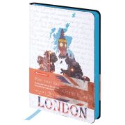 Ежедневник недатированный B6 (127х186 мм), BRAUBERG VISTA, под кожу, гибкий, 136 л., «Great Britain», 112108