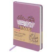 Ежедневник недатированный B6 (127х186 мм), BRAUBERG VISTA, под кожу, твердый, срез фольга, 136 л., «For you», 112118