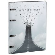 Тетрадь на кольцах А5 (180х220 мм), 80 листов, под кожу, клетка, BRAUBERG VISTA, Infinite way, 112132