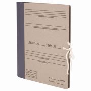 Папка архивная для переплета «Форма 21» 80 мм, с гребешками, 4 отверстия, завязки, STAFF, 112172