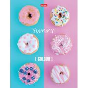 Тетрадь на кольцах А5 (175х220 мм), 160 л., картонная обложка, клетка, HATBER, «Yummy!», 160ТК5В1_19036