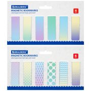 Закладки для книг МАГНИТНЫЕ, «GRADIENT», набор 12 шт., 60x20 мм, BRAUBERG, 113170