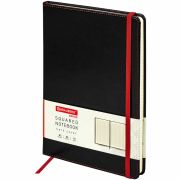 Блокнот БОЛЬШОЙ ФОРМАТ (180х250 мм) B5, BRAUBERG «Office», под кожу 80 л., клетка, черный, 113309