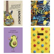 Блокнот А5 146х205 мм, 60 л., гребень, фольга, TWIN лак, клетка, «МИКС 2» (4 вида), 099036