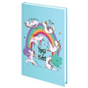 Блокнот А5 (134х206 мм), 80 л., твёрдый, клетка, выборочный лак, BRAUBERG KIDS, «Единорожки», 114426