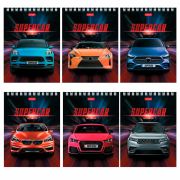 Блокнот МАЛЫЙ ФОРМАТ А6 110х145 мм, 40 л., гребень, лакированная обложка, клетка, HATBER, «Машины», 004666, 40Б6B1гр