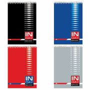 Блокнот БОЛЬШОЙ ФОРМАТ А4 195х297 мм, 80 л., спираль, картон, жесткая подложка, клетка, BRAUBERG, «INDAY», ассорти, 122801