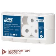 Бумага туалетная TORK (Система T4) PREMIUM, спайка 8 рулонов по 23 метра, 2-слойная, белая, 120320