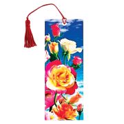 Закладка для книг с линейкой, 3D-объемная, BRAUBERG «Розы», с декоративным шнурком, 128100