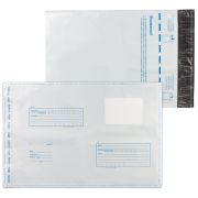 Конверт-пакеты ПОЛИЭТИЛЕН С4 (229х324 мм) до 160 л., отрывная лента, «Куда-Кому», КОМПЛЕКТ 500 шт., 11003
