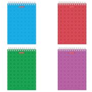 Блокнот А5 146х205 мм, 60 л., гребень, картон, жесткая подложка, клетка, BRAUBERG, «Классика», 129812