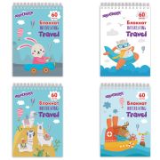 Блокнот А5 146х205 мм, 60 л., гребень, картон, клетка, ЮНЛАНДИЯ, «Веселое путешествие», 129814