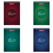 Блокнот МАЛЫЙ ФОРМАТ А6 97х145 мм, 60 л., гребень, картон, клетка, BRAUBERG, «Luxury», 129829