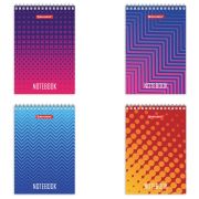 Блокнот МАЛЫЙ ФОРМАТ А6 97х145 мм, 80 л., гребень, картон, клетка, BRAUBERG, «Геометрия», 129834