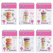 Блокнот МАЛЫЙ ФОРМАТ А7 75х105 мм, 40 л., гребень, картон, клетка, ЮНЛАНДИЯ, «Вкусности», 129861