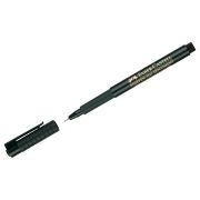 Ручка капиллярная (линер) FABER-CASTELL «Finepen 1511», ЧЕРНАЯ, корпус темно-зеленый, линия 0,4 мм, 151199
