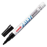 Маркер-краска лаковый UNI (Япония) «Paint», 0,8-1,2 мм, ЧЕРНЫЙ, нитро-основа, алюминиевый корпус, PX-21(L) BLACK