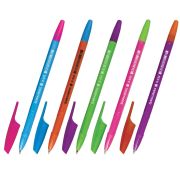 Ручка шариковая BRAUBERG «X-333 MIX», СИНЯЯ, корпус ассорти, узел 0,7 мм, линия 0,35 мм, 142960