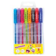 Ручки шариковые масляные ЮНЛАНДИЯ, НАБОР 8 шт., АССОРТИ, «STAR», узел 0,7 мм, линия письма 0,35 мм, 143011