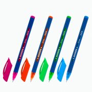 Ручка шариковая масляная ЮНЛАНДИЯ «Трехгранная серия», СИНЯЯ, корпус ассорти, 0,7 мм, линия письма 0,35 мм, 143238