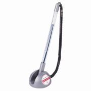 Ручка шариковая настольная BRAUBERG «Counter Pen», СИНЯЯ, пружинка, корпус серебристый, 0,5 мм, 143258