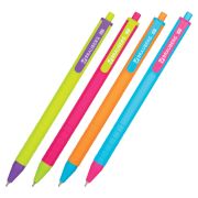 Ручка шариковая автоматическая BRAUBERG «MIX», СИНЯЯ, корпус ассорти, узел 0,7 мм, линия письма 0,35 мм, 143457