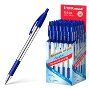 Ручка шариковая автоматическая с грипом ERICH KRAUSE «R-301 Classic», СИНЯЯ, 1,0 мм, линия письма 0,5 мм, 46758