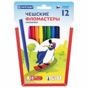 Фломастеры 12 ЦВЕТОВ CENTROPEN «Пингвины», смываемые, вентилируемый колпачок, 7790/12ET, 7 7790 1286