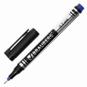 Маркер перманентный BRAUBERG «Jet», СИНИЙ, супертонкий металлический наконечник 0,5 мм, 150508